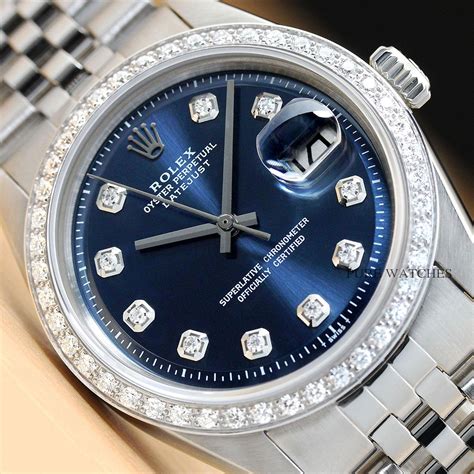 Rolex Datejust Quadrante Diamante Blu Aftermarket dal 1983 .